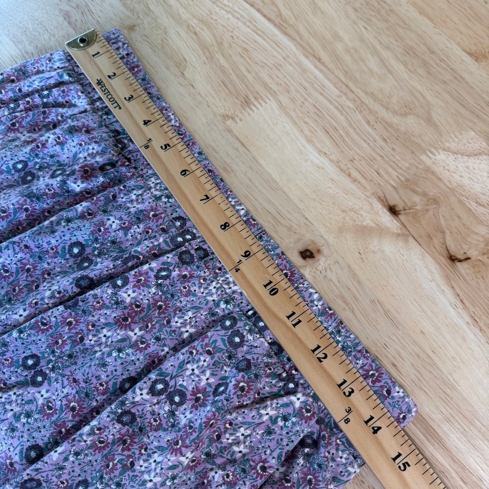 Pact Organic Cotton Floral Wide Leg Lounge Pants Size S Purple Pajama PJ - Picture 7 of 10
